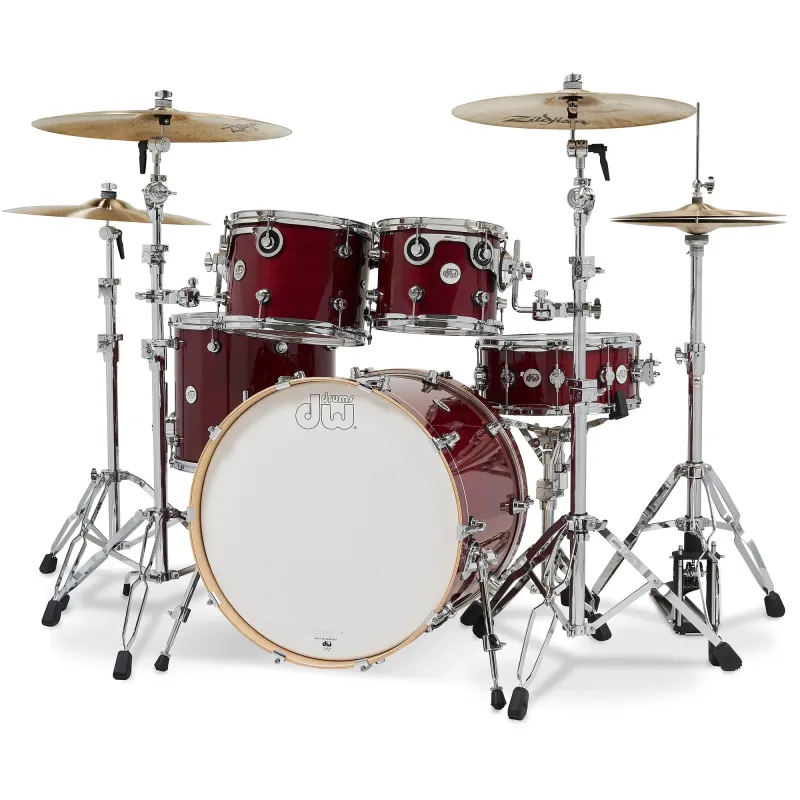 DW Drums Design Series 5 Piece Shell Pack Excluding Hardware and Cymbals - Cherry Stain