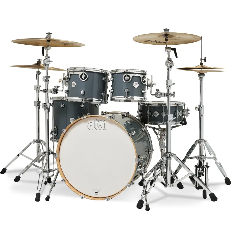 DW Drums DDLG2214SG Design Series 5-Piece Shell Pack Excluding Hardware and Cymbals - Steel Grey DW Drums DDLG2214SG Design Series 5-Piece Shell Pack Excluding Hardware and Cymbals - Steel Grey