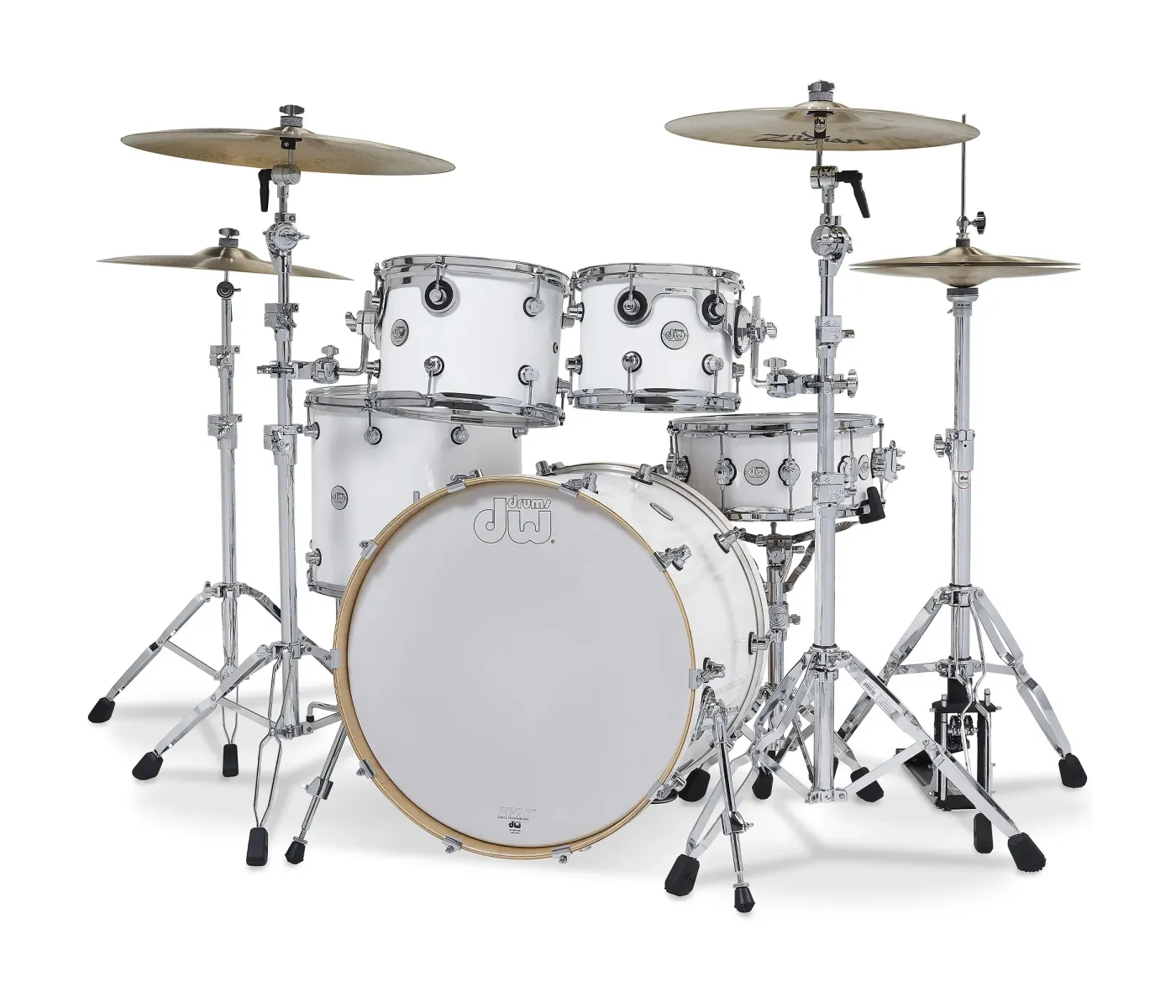 DW Drums Design Series 5 Piece Shell Pack Excluding Hardware and Cymbals - Gloss White