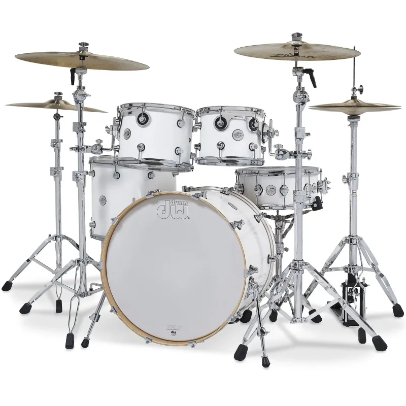 DW Drums Design Series 5 Piece Shell Pack Excluding Hardware and Cymbals - Gloss White