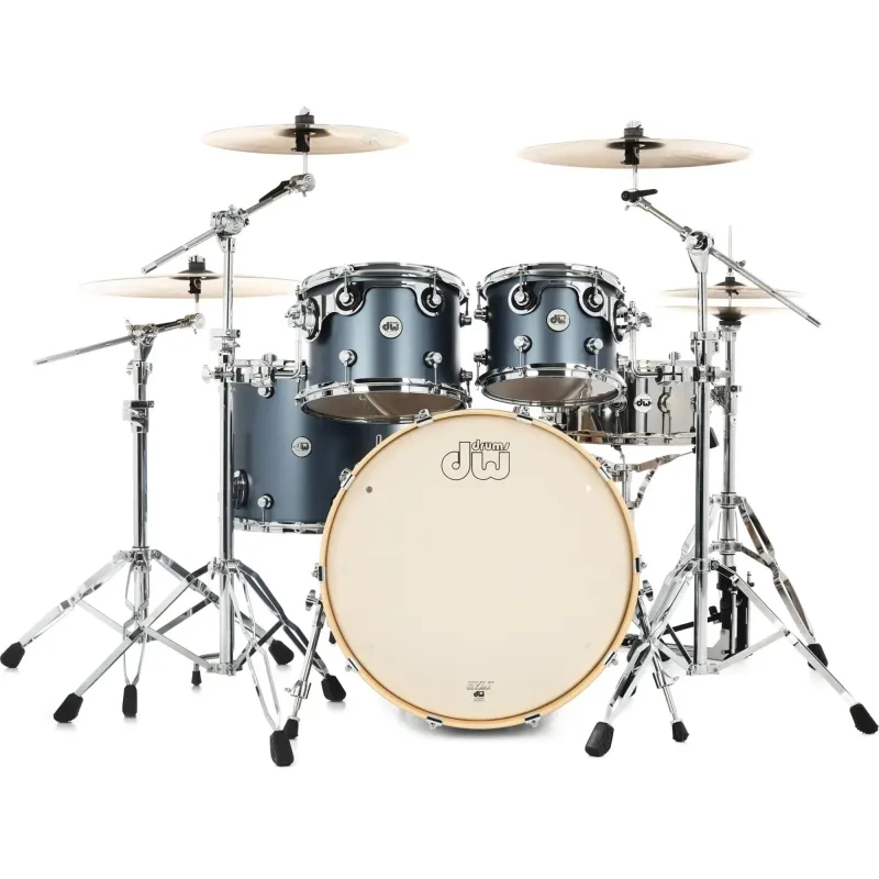 DW Drums DDLM2214BS Design Series 5-Piece Shell Pack Excluding Hardware and Cymbals - Blue Slate DW Drums DDLM2214BS Design Series 5-Piece Shell Pack Excluding Hardware and Cymbals - Blue Slate