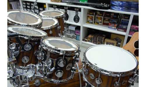 DW Drums DRX6TTCSC Collector's Series Exotic 7-piece Shell Pack - Hard Satin Over Santos Rosewood