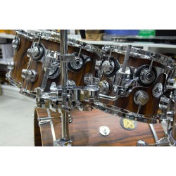 DW Drums DRX6TTCSC Collector's Series Exotic 7-piece Shell Pack - Hard Satin Over Santos Rosewood