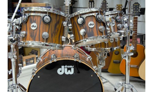 DW Drums DRX6TTCSC Collector's Series Exotic 7-piece Shell Pack - Hard Satin Over Santos Rosewood