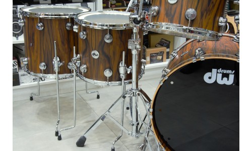 DW Drums DRX6TTCSC Collector's Series Exotic 7-piece Shell Pack - Hard Satin Over Santos Rosewood