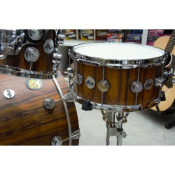 DW Drums DRX6TTCSC Collector's Series Exotic 7-piece Shell Pack - Hard Satin Over Santos Rosewood