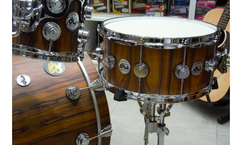 DW Drums DRX6TTCSC Collector's Series Exotic 7-piece Shell Pack - Hard Satin Over Santos Rosewood