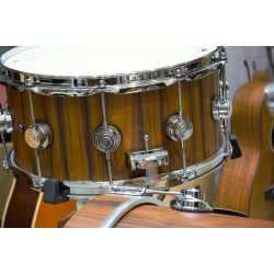 DW Drums DRX6TTCSC Collector's Series Exotic 7-piece Shell Pack - Hard Satin Over Santos Rosewood