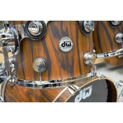 DW Drums DRX6TTCSC Collector's Series Exotic 7-piece Shell Pack - Hard Satin Over Santos Rosewood