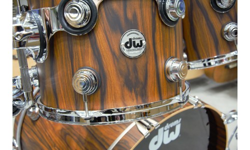 DW Drums DRX6TTCSC Collector's Series Exotic 7-piece Shell Pack - Hard Satin Over Santos Rosewood