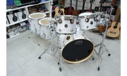 DW Drums DW-PER-WHT.M-7 Performance Series 7-Piece Shell Pack - White Marine Pearl