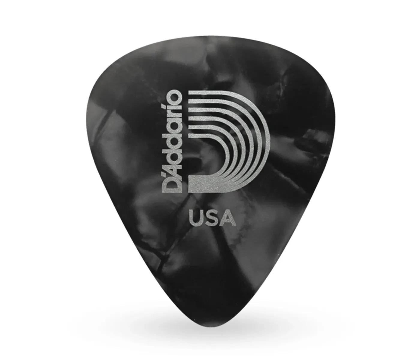 D'Addario 1CBKP4-10 Celluloid Black Pearl Picks Medium Gauge (0.70mm) - 10 pieces