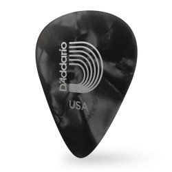 D'Addario 1CBKP4-10 Celluloid Black Pearl Picks Medium Gauge (0.70mm) - 10 pieces