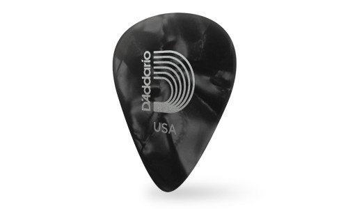 D'Addario 1CBKP4-10 Celluloid Black Pearl Picks Medium Gauge (0.70mm) - 10 pieces