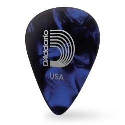 D'Addario 1CBUP2-10 Blue Pearl Celluloid Guitar Picks Light Gauge (.50mm) - 10 pieces