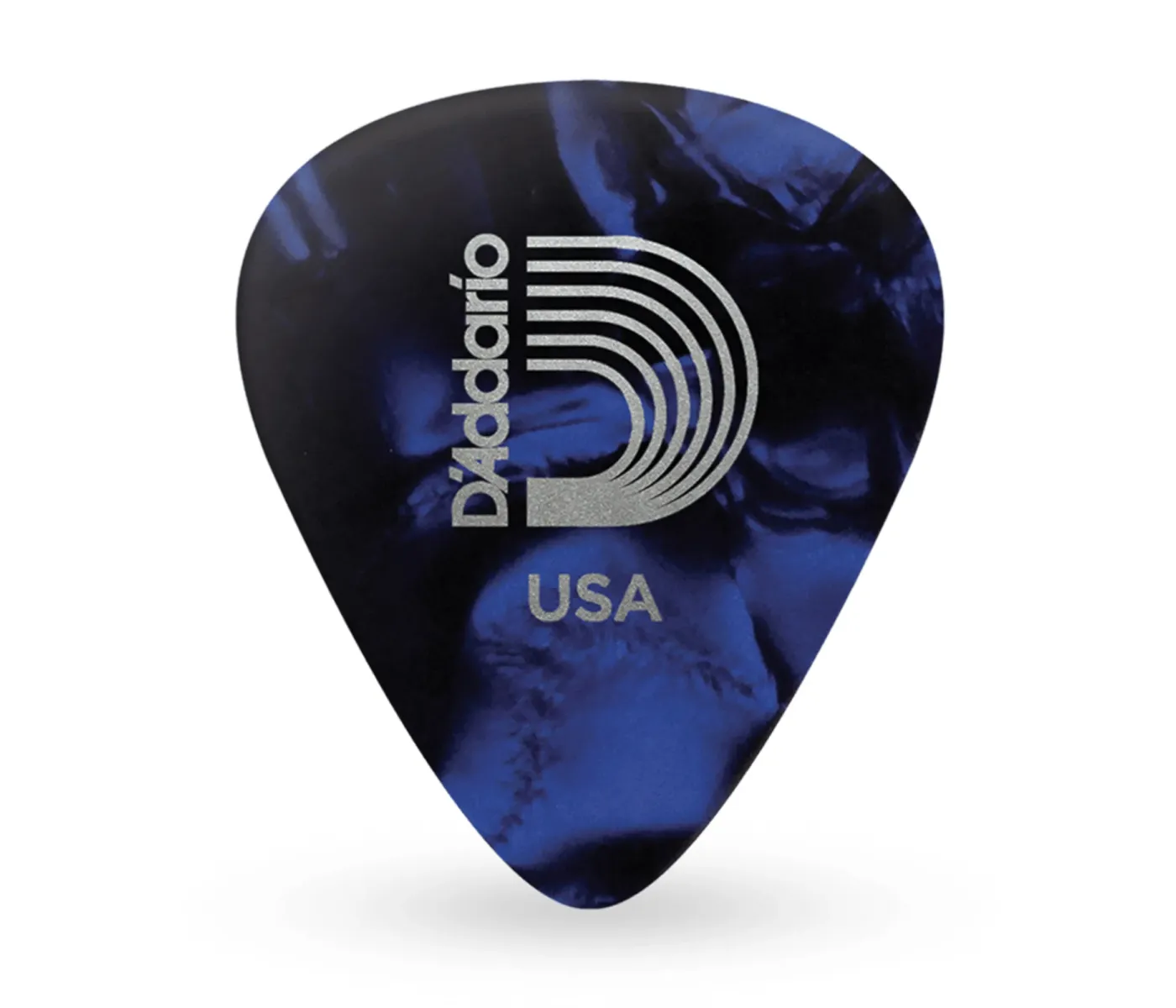 D'Addario 1CBUP4-10  Celluloid Blue Pearl Guitar Picks Medium Gauge (0.70 mm)  - 10 pieces