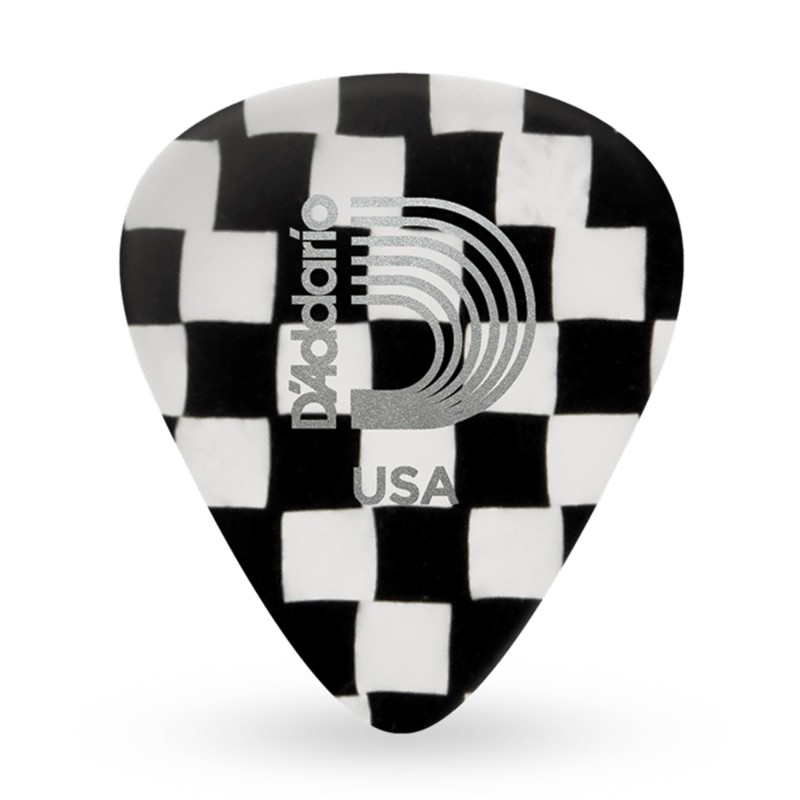 D'Addario 1CCB2-10 Checkerboard Guitar Picks Light Gauge (.50mm) - 10 pieces