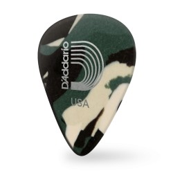 D'Addario 1CCF2-10 Classic Celluloid Camouflage Guitar Picks Light Gauge (.50mm) - 10 pieces