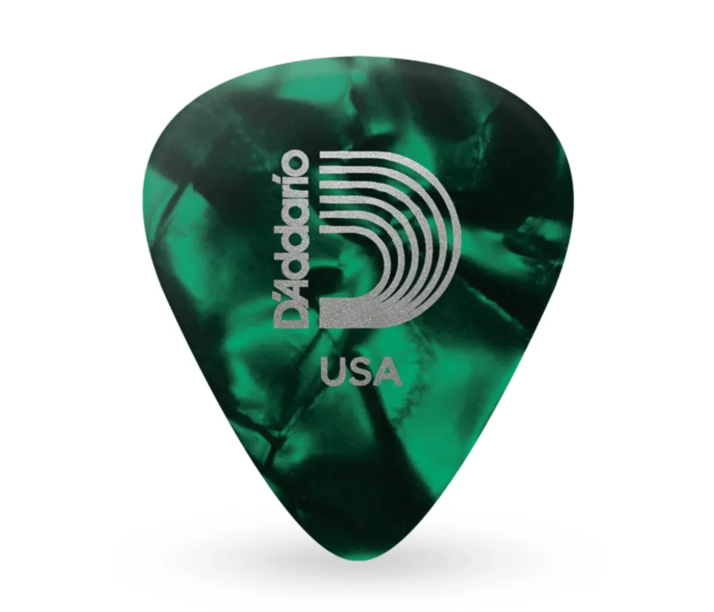 D'Addario 1CGP4-10 Standard Celluloid Green Pearl Guitar Picks Medium Gauge (0.70 mm) - 10 pieces