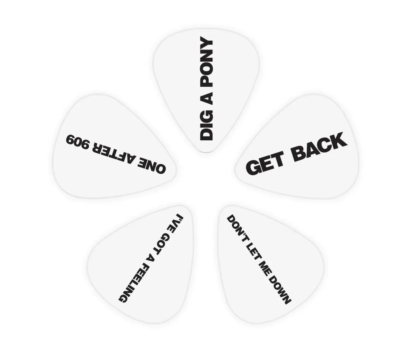 D'Addario 1CWH2-10B8 Beatles Get Back Guitar Picks Light Gauge (.50mm) - 10 pieces