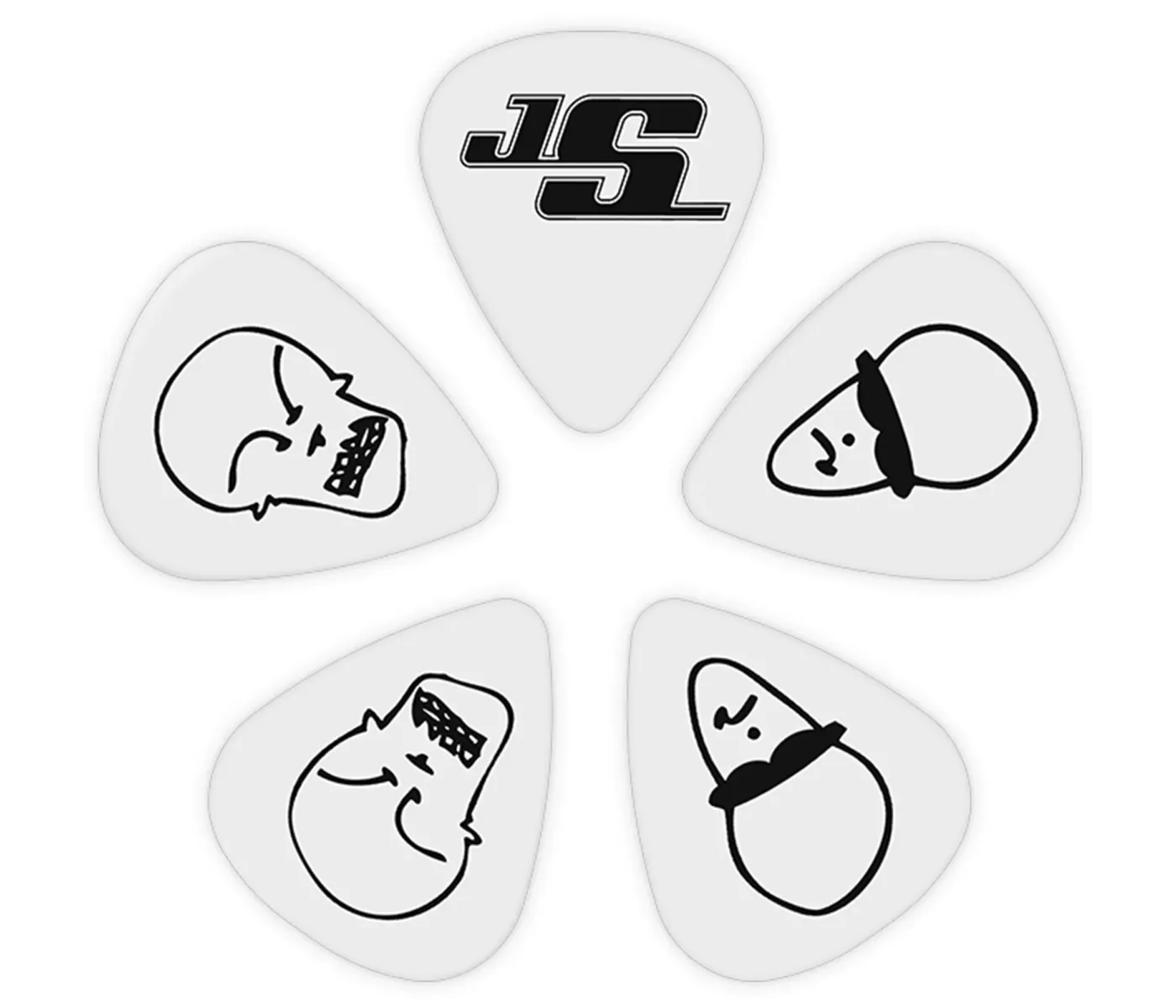 D'Addario 1CWH2-10JS Planet Waves Joe Satriani Light Gauge (.50mm) Guitar Picks White - 5 pieces