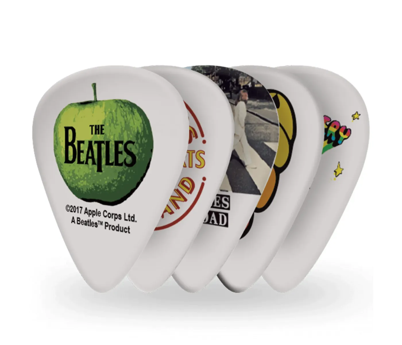 D'Addario 1CWH4-10B3 Planet Waves Beatles Signature Medium Gauge (.70mm) Guitar Picks - 5 pieces