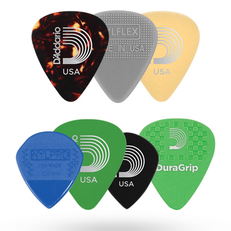 D'Addario 1XVP4-5 Variety Pack Medium Gauge Guitar Picks - 7 pieces