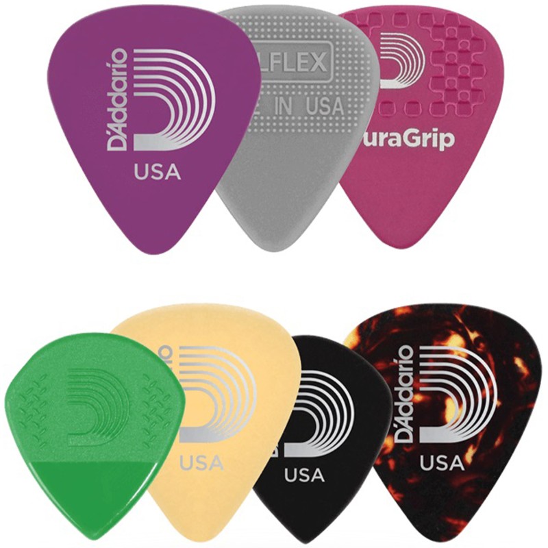 D'Addario 1XVP6-5 Variety Pack Heavy Gauge Guitar Picks - 7 Pieces