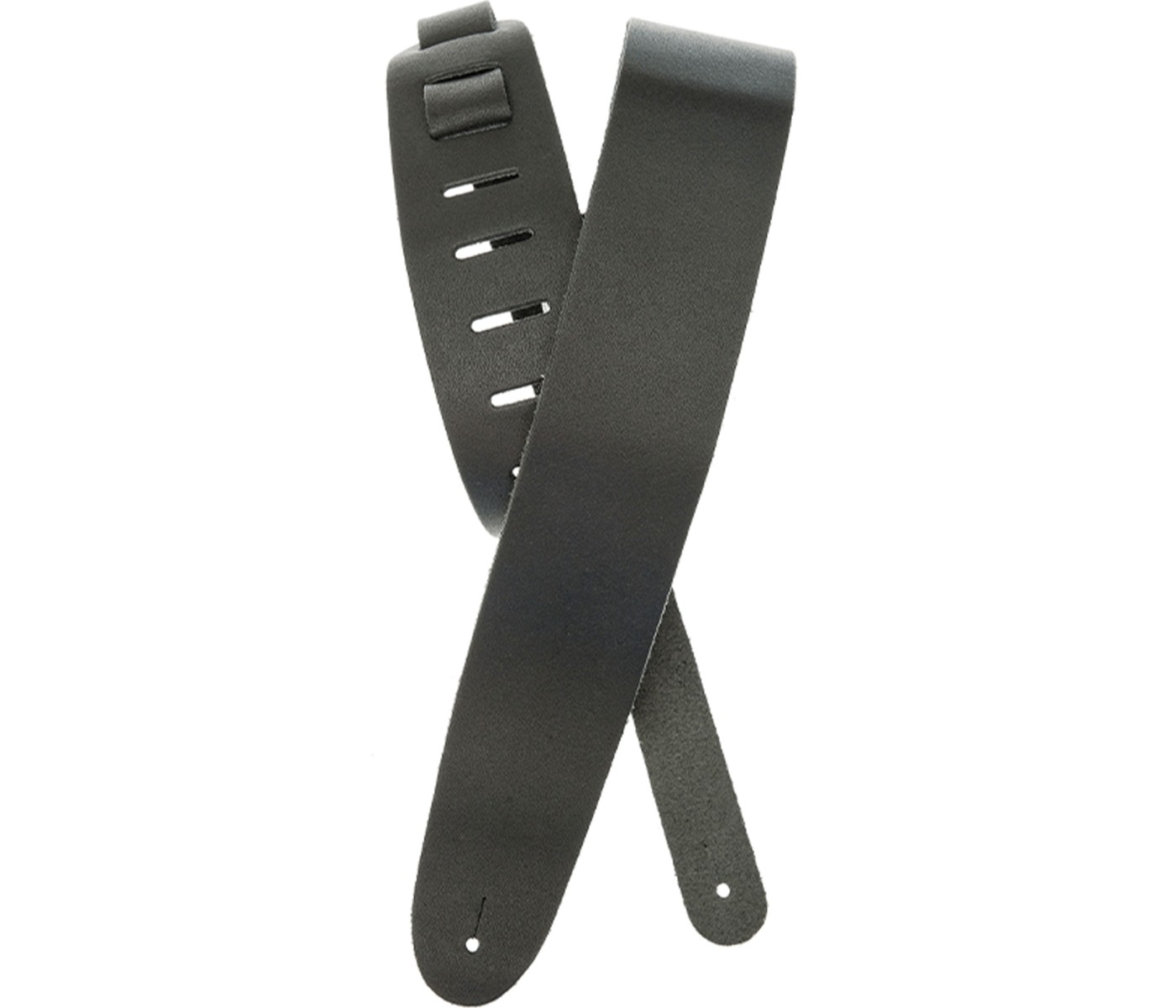 D'Addario 25BL00 2.5-inch Basic Classic Leather Guitar Strap - Black