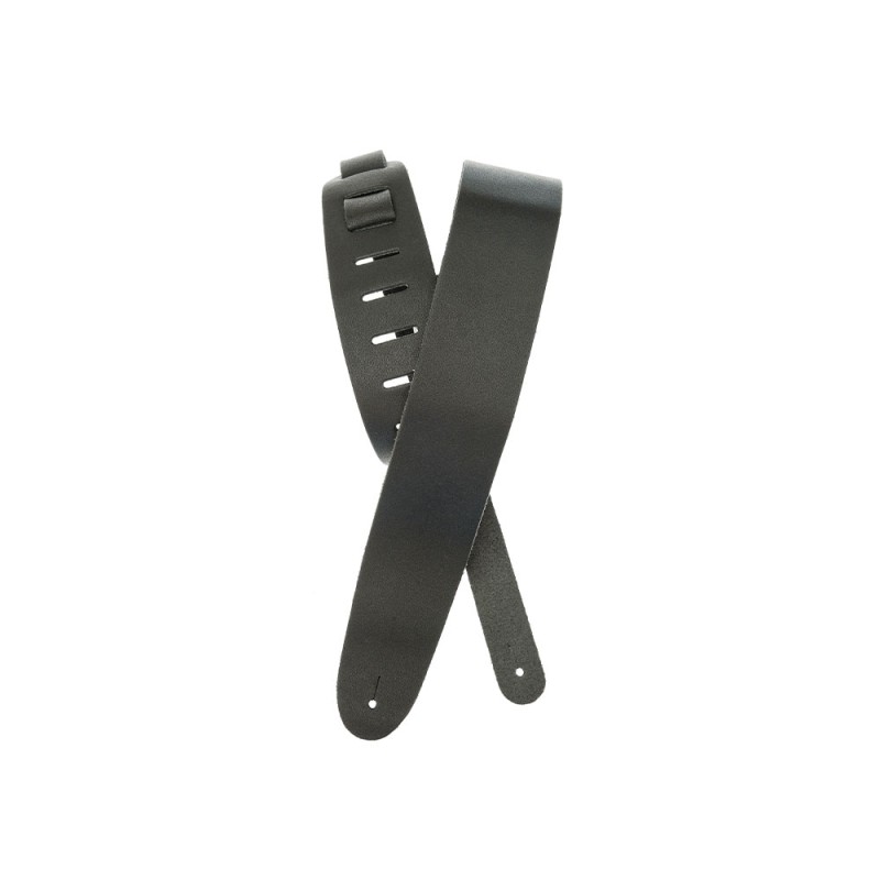 D'Addario 25BL00 2.5-inch Basic Classic Leather Guitar Strap - Black