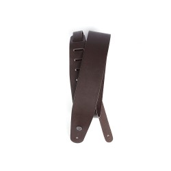 D'Addario 25L01-DX Deluxe Leather Guitar Strap - Brown