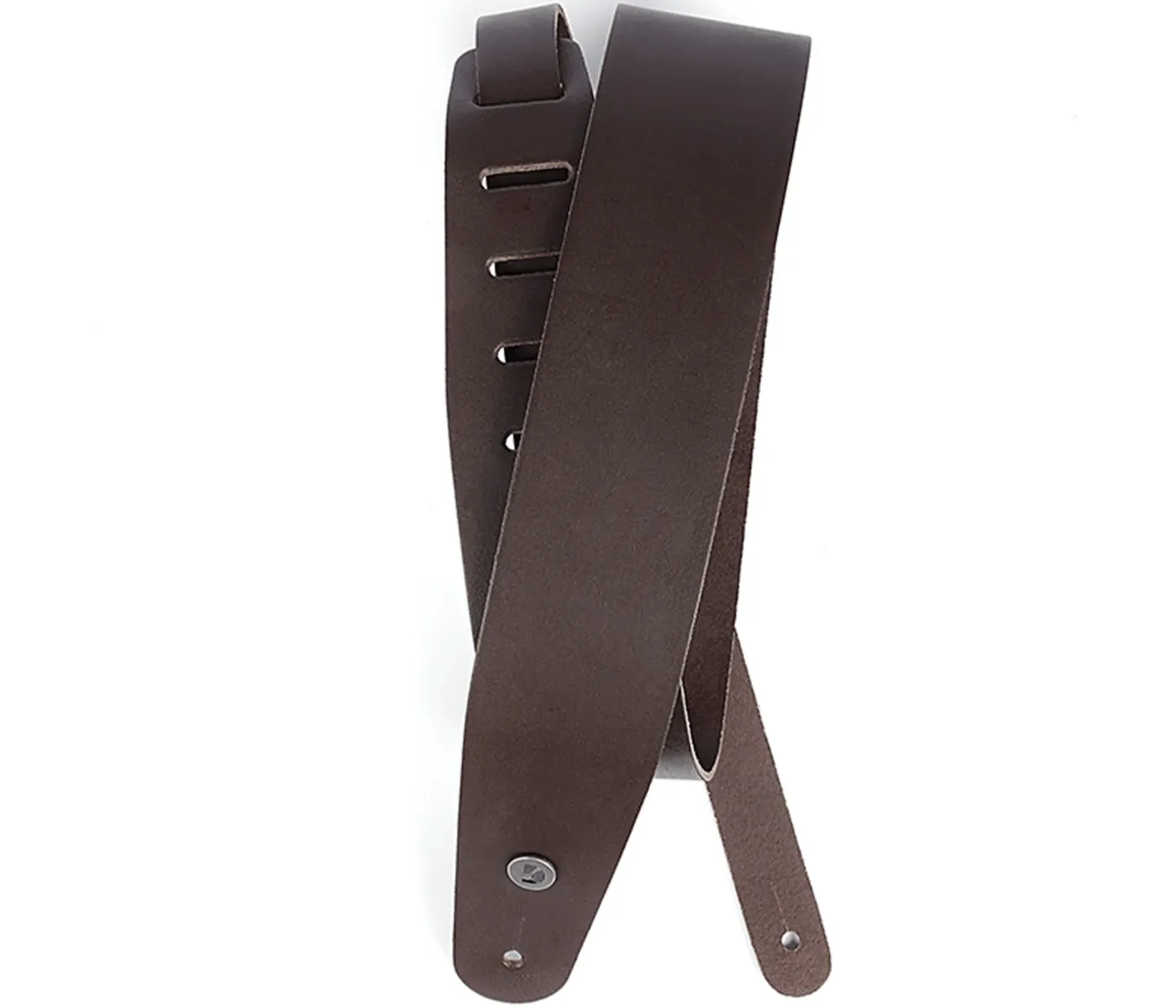 D'Addario 25L01-DX Deluxe Leather Guitar Strap - Brown