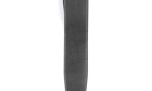 D'Addario 25LS00-DX 2.5-inch Classic Leather Guitar Strap with Stitching - Black