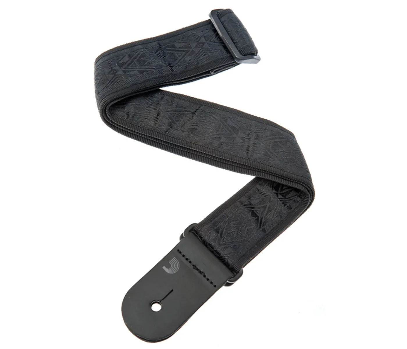 D'Addario 50B01 Nylon Woven Guitar Strap - Black Satin