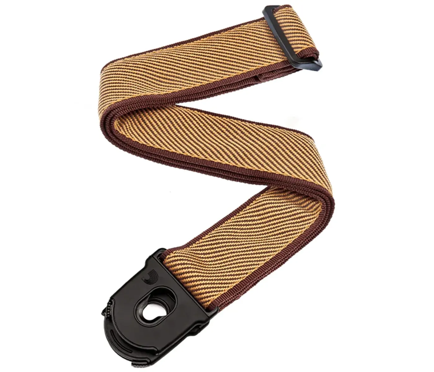 D'Addario 50PLB06 Planet Lock Guitar Strap - Brown