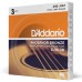D'Addario EJ15-3D Phosphor Bronze Acoustic Guitar String Extra Light - 10-47 -3-Pack