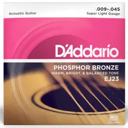 D'Addario EJ23 Phosphor Bronze Acoustic Guitar String Super Light - 09-45