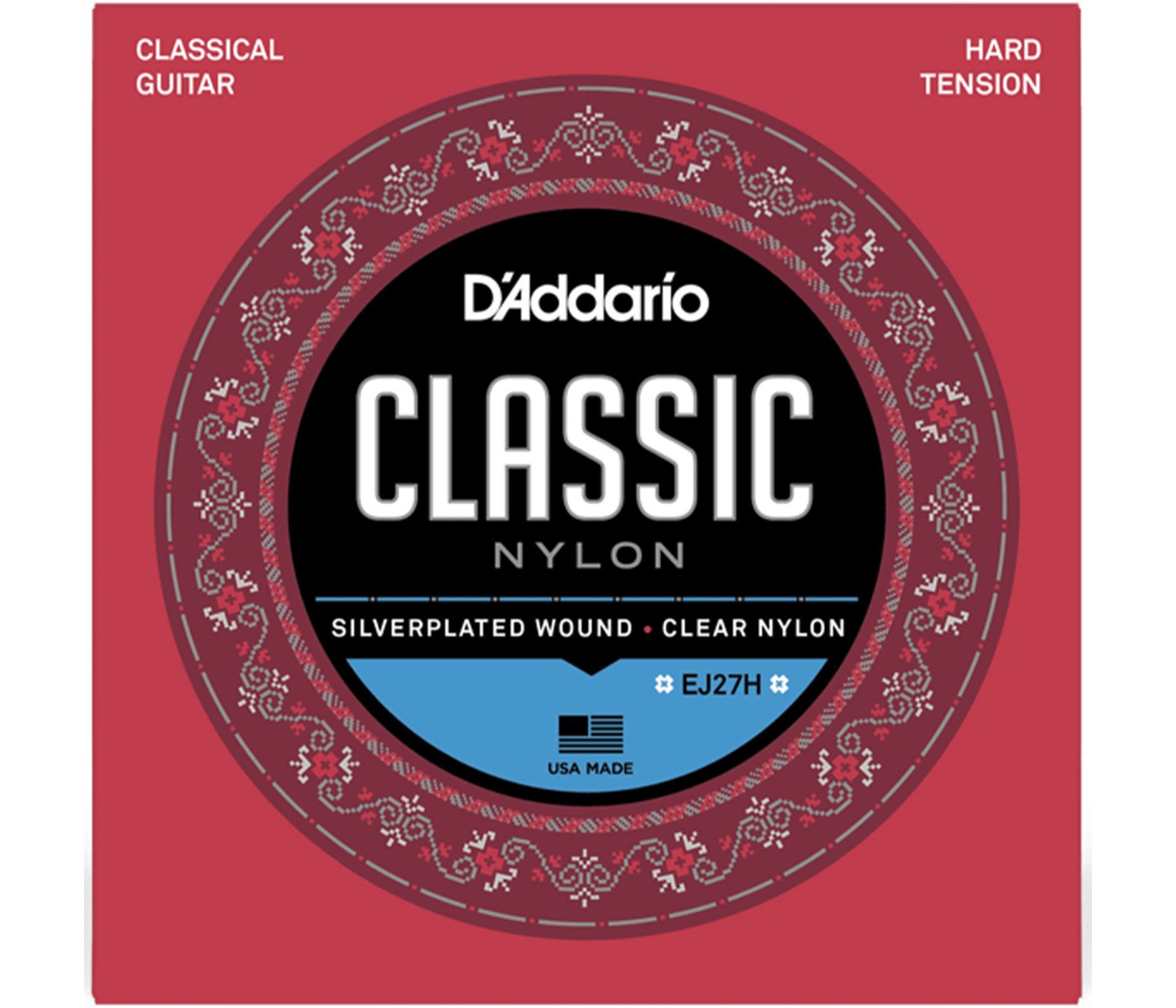 D'Addario EJ27H Nylon Student Classical Guitar String - Hard Tension