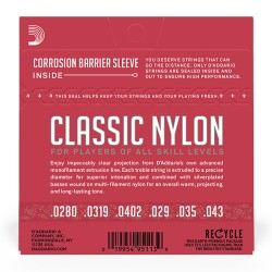 D'Addario EJ27N Nylon Student Classical Guitar String - Normal Tension