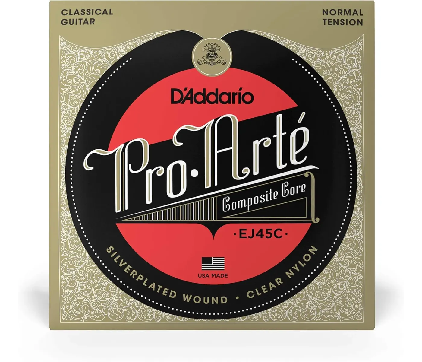 D'Addario EJ45C Pro-Arte’ Composite Clear Nylon Classical Guitar Strings - Normal Tension