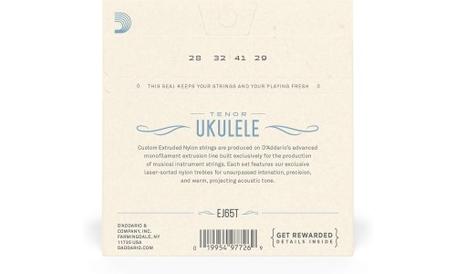 D'Addario EJ65T Pro-Arté Custom Extruded Nylon Ukulele Strings - Tenor