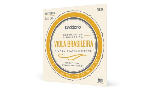 D'Addario EJ82A Viola Brasileira string Cebolão Re and Boiadeira Tunings