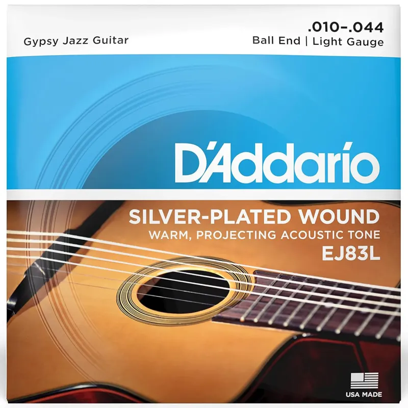 D'Addario EJ83L Gypsy Jazz Light Ball End Acoustic Guitar Strings Light - 10-44 D'Addario EJ83L Gypsy Jazz Light Ball End Acoustic Guitar Strings Light - 10-44