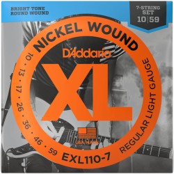 D'Addario EXL110-7 Nickel Wound Electric Guitar 7-String Regular Light - 10-59