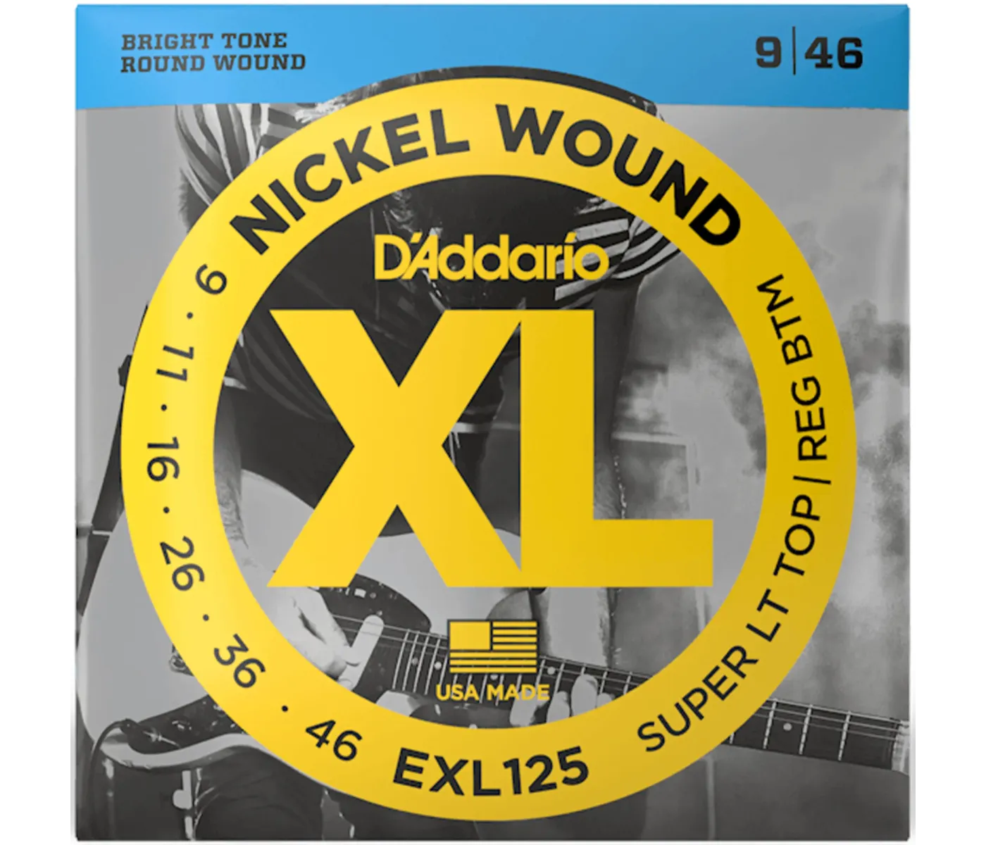 D'Addario EXL125 Nickel Wound Super Light Top/Regular Bottom Electric Guitar Strings - 09- 46 D'Addario EXL125 Nickel Wound Super Light Top/Regular Bottom Electric Guitar Strings - 09- 46