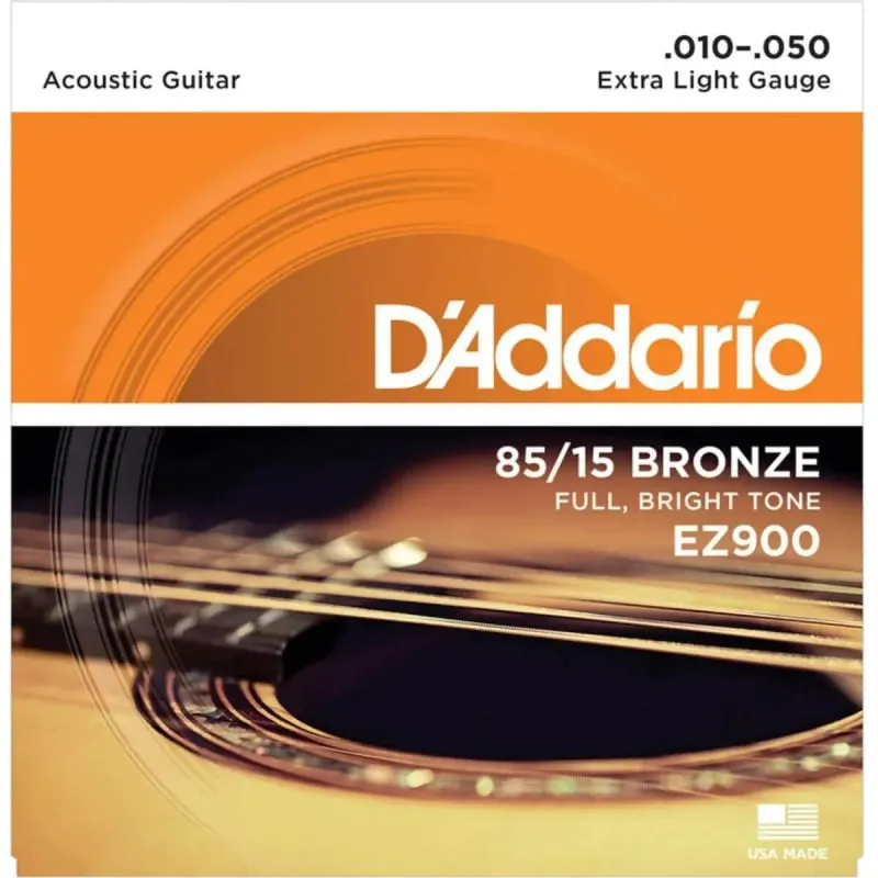 D'Addario EZ900 85/15 Bronze Acoustic Guitar Strings Extra Light - 10-50