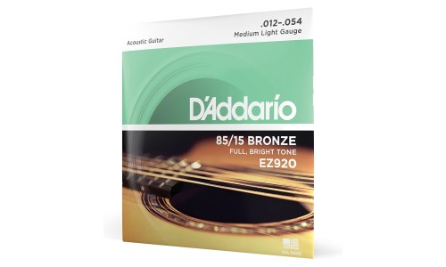 D'Addario EZ920 Phosphor Bronze Acoustic Guitar String Medium Light - 012 - 054