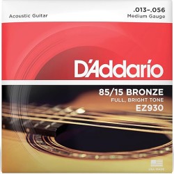 D'Addario EZ930 Phosphor Bronze Acoustic Guitar String Medium Gauge - 013 - 056