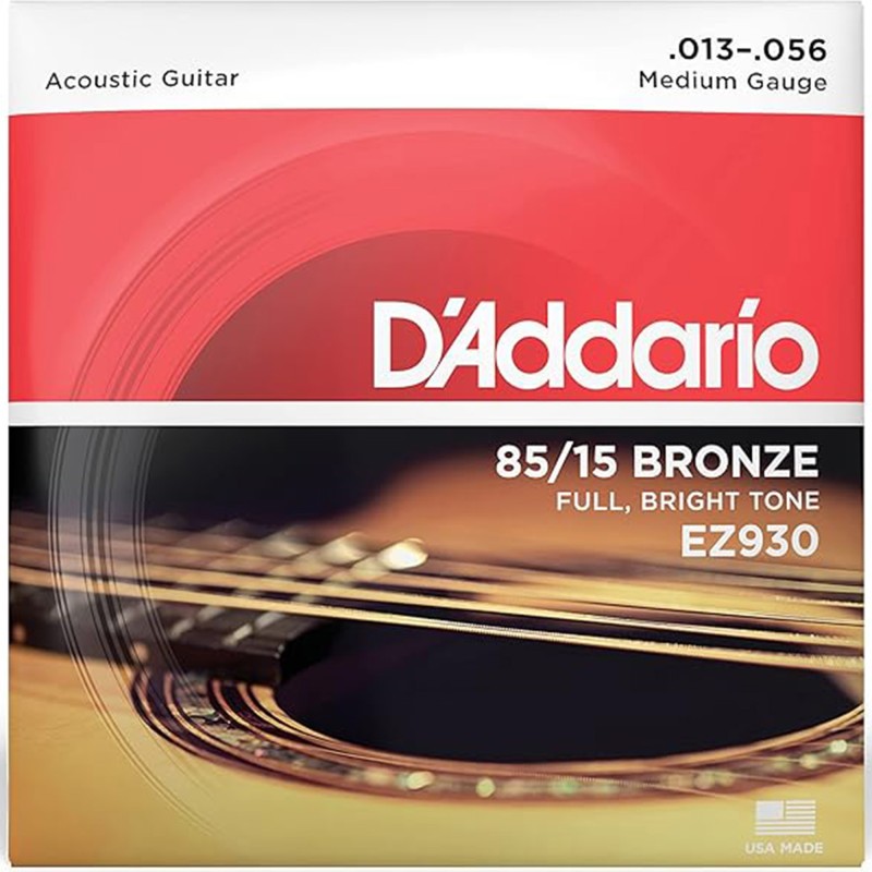 D'Addario EZ930 Phosphor Bronze Acoustic Guitar String Medium Gauge - 013 - 056