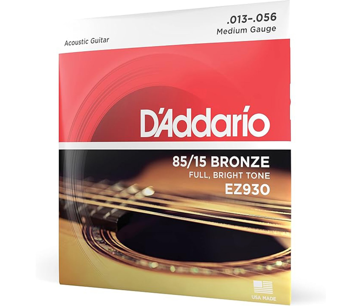 D'Addario EZ930 Phosphor Bronze Acoustic Guitar String Medium Gauge - 013 - 056